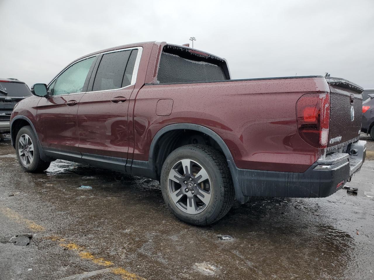 2018 Honda Ridgeline VIN 5FPYK3F62JB010954 Copart auction photo, side / front end damage thumbnail 2