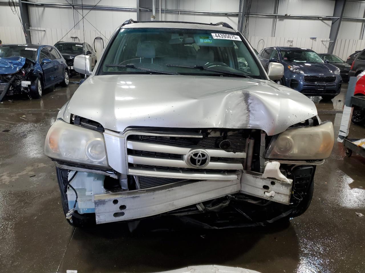 2007 Toyota Highlander VIN JTEHP21A670195691 Copart auction photo, side / front end damage thumbnail 5