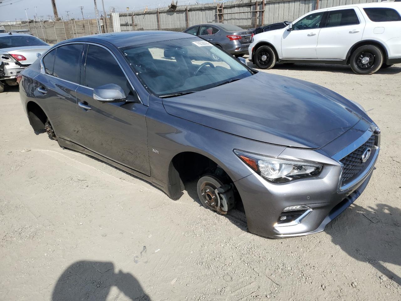 2020 Infiniti Q50 VIN JN1EV7AP8LM203052 Copart auction photo, stripped damage thumbnail 4