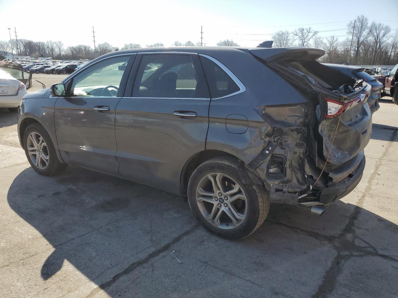 2017 Ford Edge VIN 2FMPK4K94HBB75207 Copart auction photo, rear end / side damage thumbnail 2