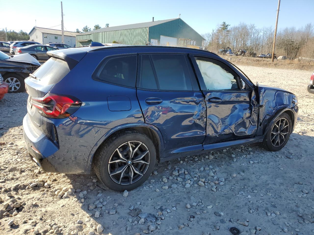 2022 BMW X3 VIN 5UX53DP09N9J36655 Copart auction photo, side damage thumbnail 3