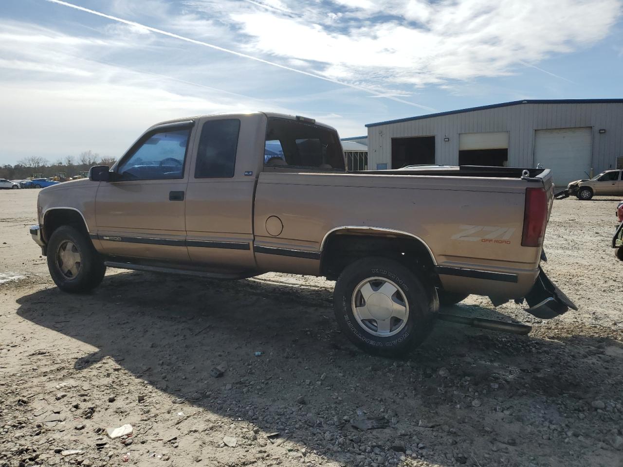 1995 GMC Sierra VIN 1GTEK19K6SE543949 Copart auction photo, rear end / all over damage thumbnail 2