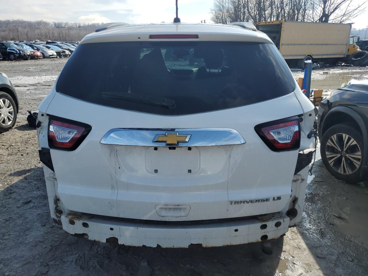 2014 Chevrolet Traverse VIN 1GNKRFED9EJ307611 Copart auction photo, rear end damage thumbnail 6