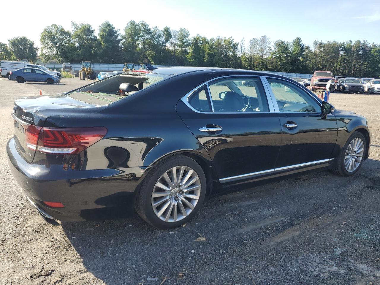 2013 Lexus LS VIN JTHDL5EF9D5005711 Copart auction photo, all over / rear end damage thumbnail 3