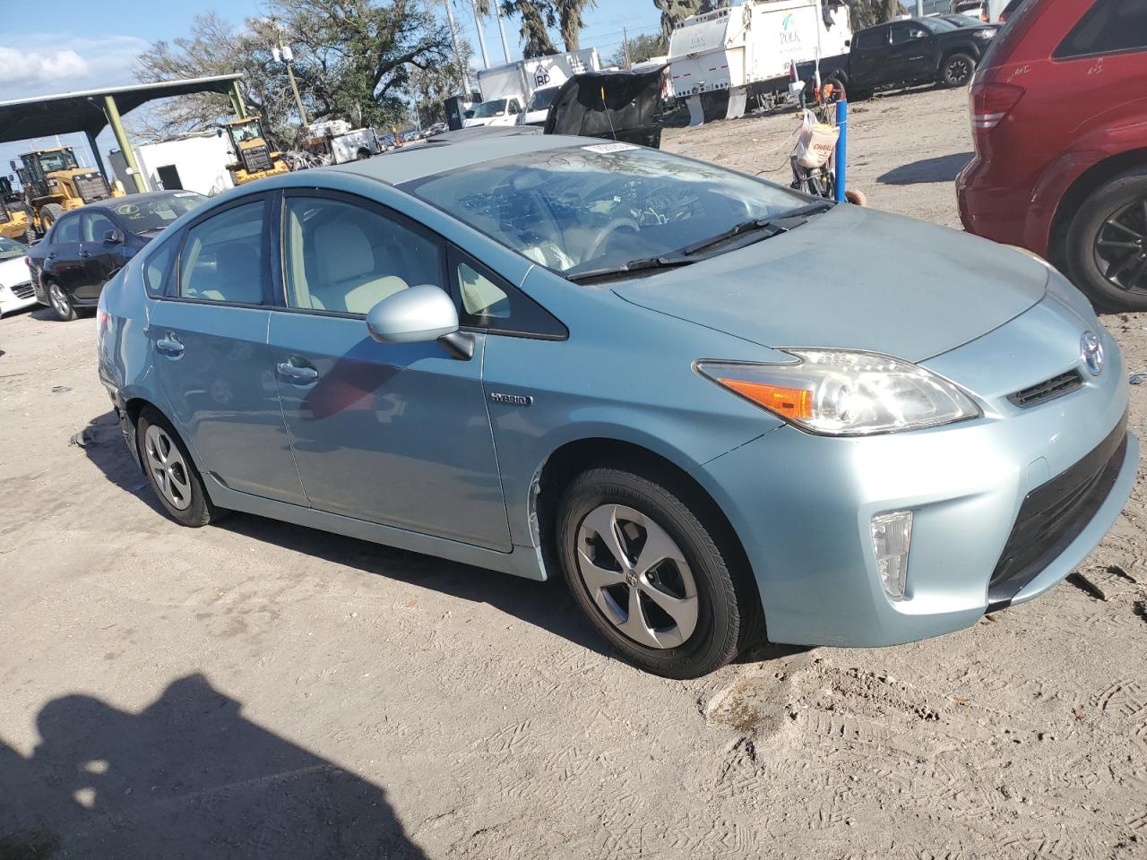 2014 Toyota Prius VIN JTDKN3DU7E1835331 Copart auction photo, side / rear end damage thumbnail 4
