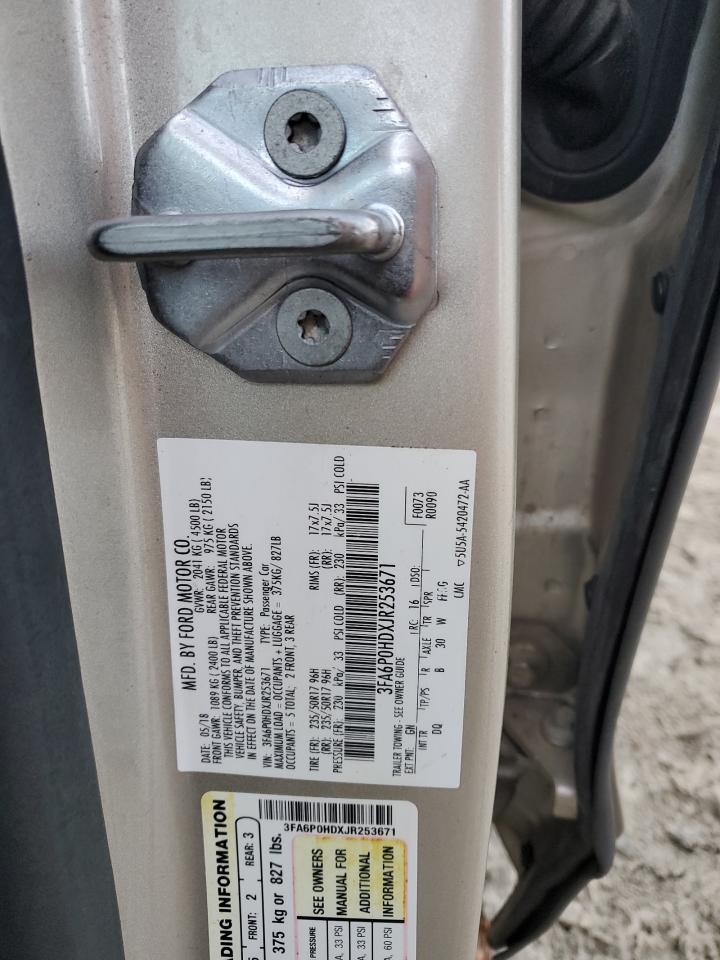 2018 Ford Fusion VIN 3FA6P0HDXJR253671 Copart auction photo, rear end damage thumbnail 14