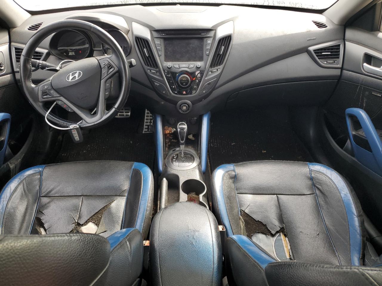 2014 Hyundai Veloster VIN KMHTC6AE9EU207810 Copart auction photo, front end / rear end damage thumbnail 8