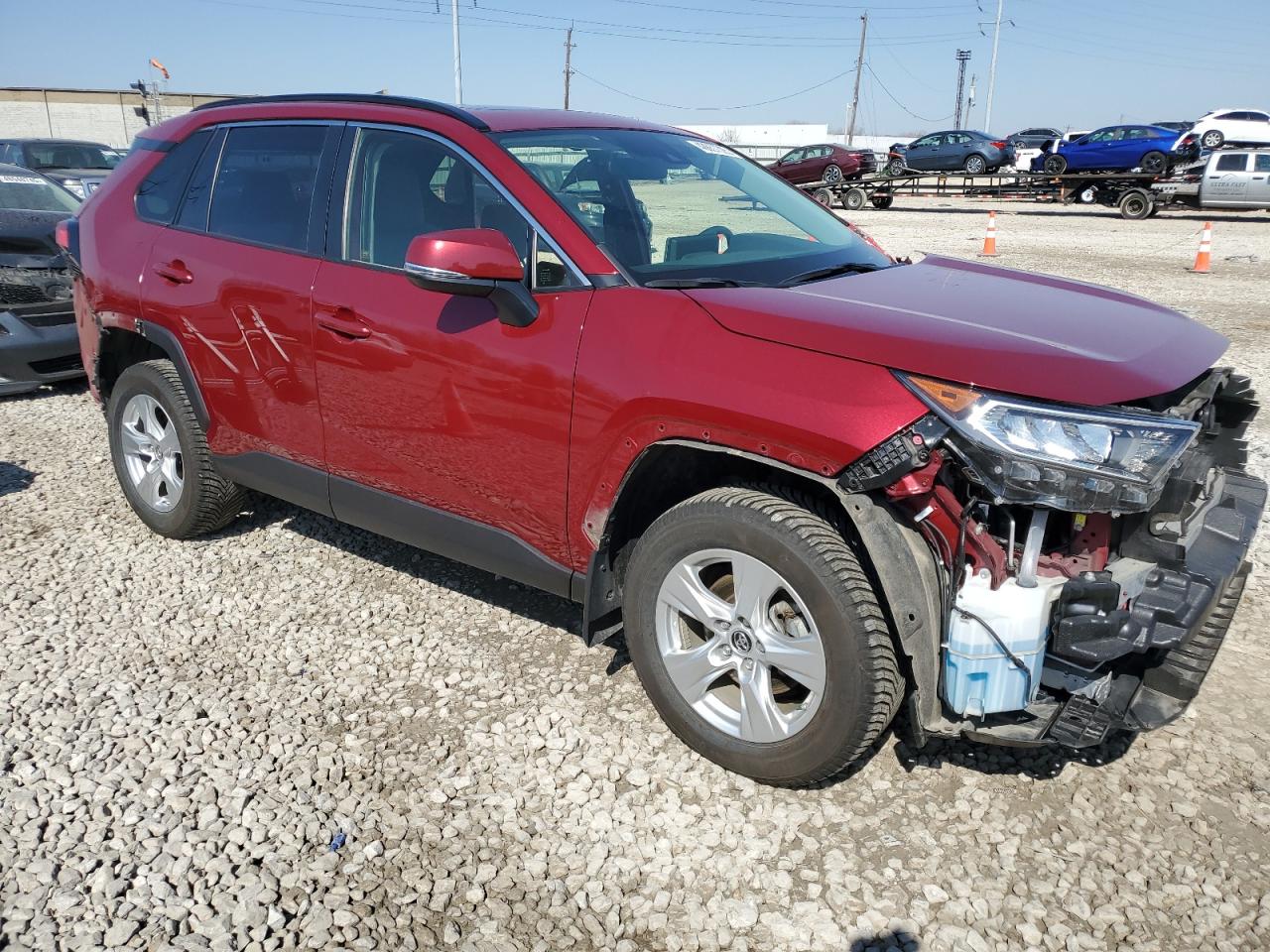 2019 Toyota RAV 4 VIN JTMP1RFV7KJ022366 Copart auction photo, all over damage thumbnail 4