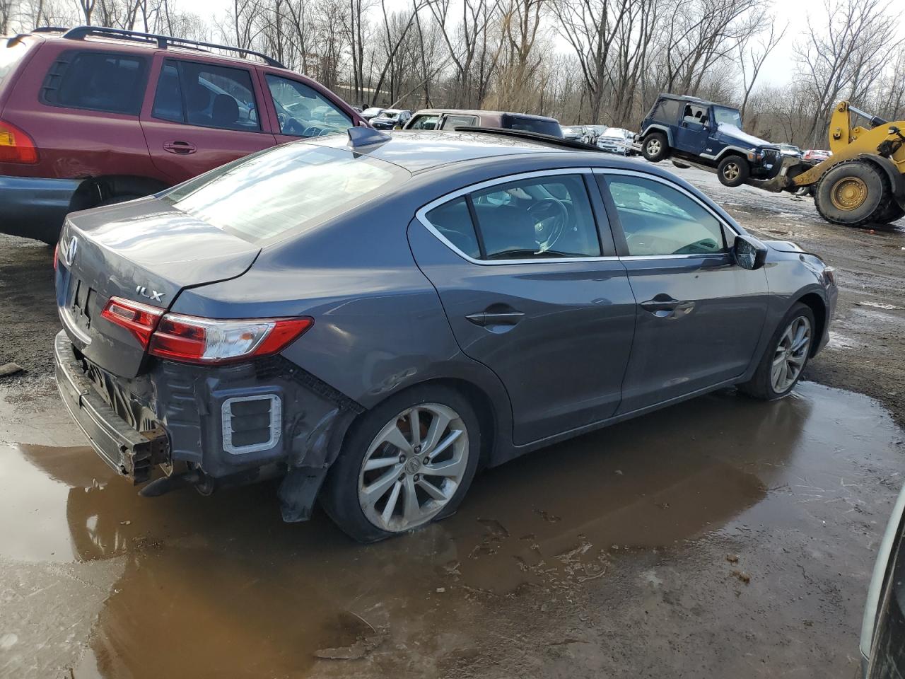 2018 Acura ILX VIN 19UDE2F34JA001570 Copart auction photo, rear end / side damage thumbnail 3