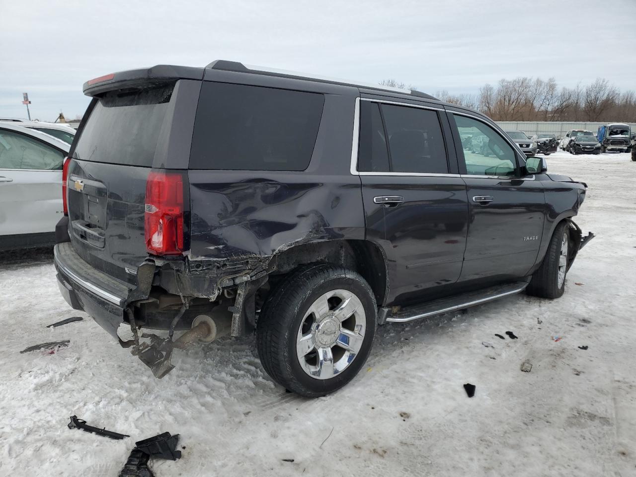 2017 Chevrolet Tahoe VIN 1GNSKCKC6HR176593 Copart auction photo, front end / rear end damage thumbnail 3