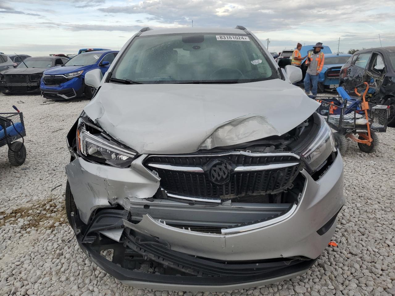 2021 Buick Encore VIN KL4CJESM6MB374155 Copart auction photo, front end / minor dent/scratches damage thumbnail 5