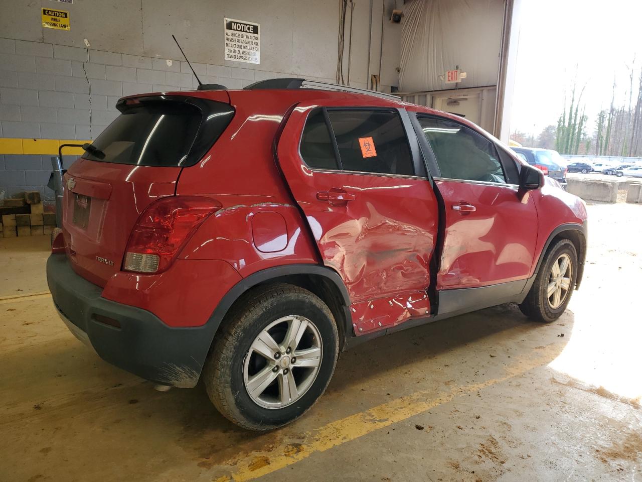 2016 Chevrolet Trax VIN KL7CJLSB3GB664167 Copart auction photo, all over damage thumbnail 3