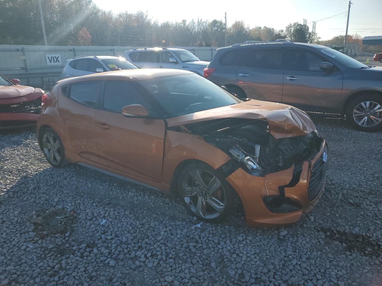 2015 Hyundai Veloster VIN KMHTC6AE2FU244411 Copart auction photo, front end damage thumbnail 4