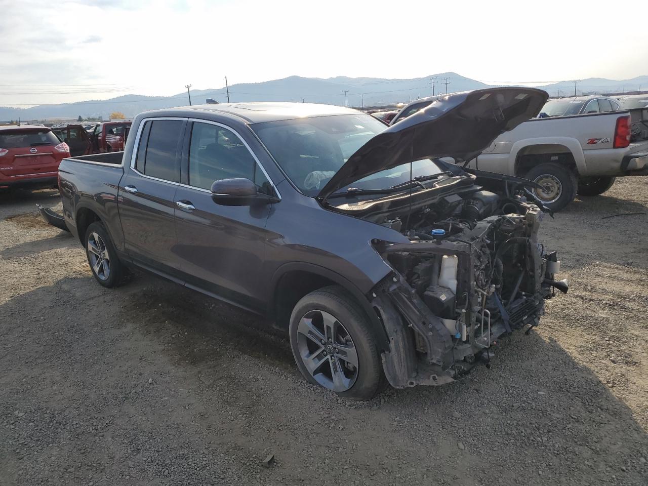 2022 Honda Ridgeline VIN 5FPYK3F77NB012472 Copart auction photo, front end / minor dent/scratches damage thumbnail 4