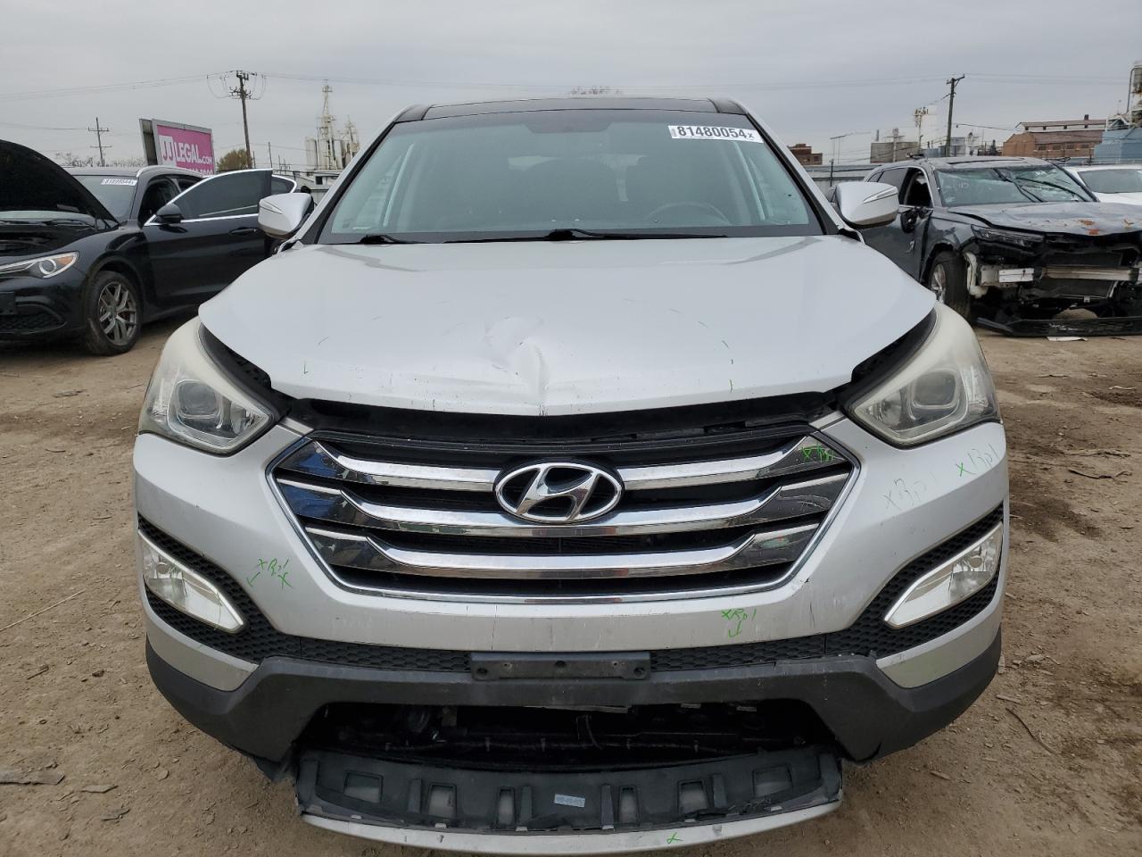 2013 Hyundai Santa Fe VIN 5XYZWDLA3DG053650 Copart auction photo, front end / minor dent/scratches damage thumbnail 5