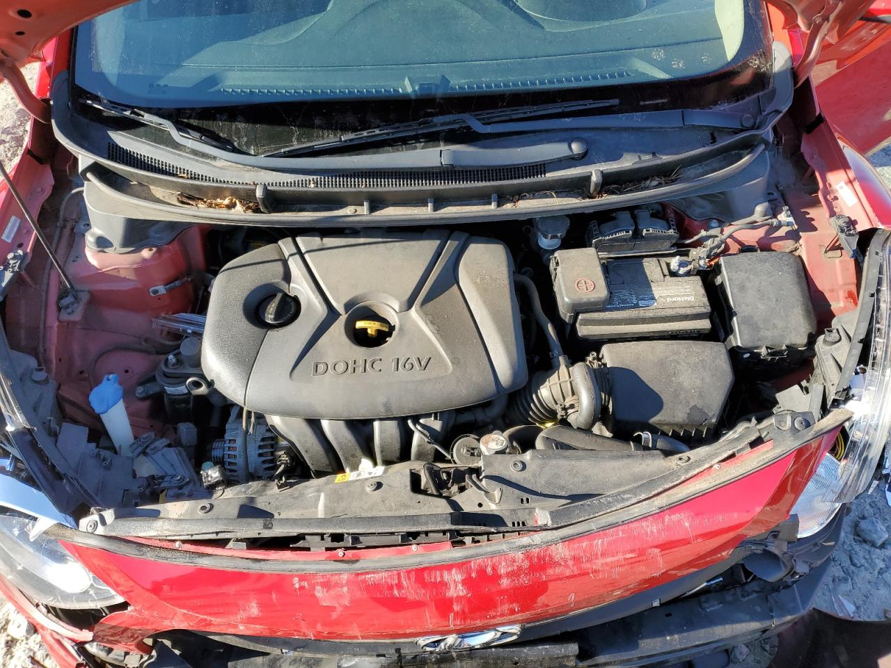 2013 Hyundai Elantra VIN KMHD35LE6DU020034 Copart auction photo, front end / side damage thumbnail 12