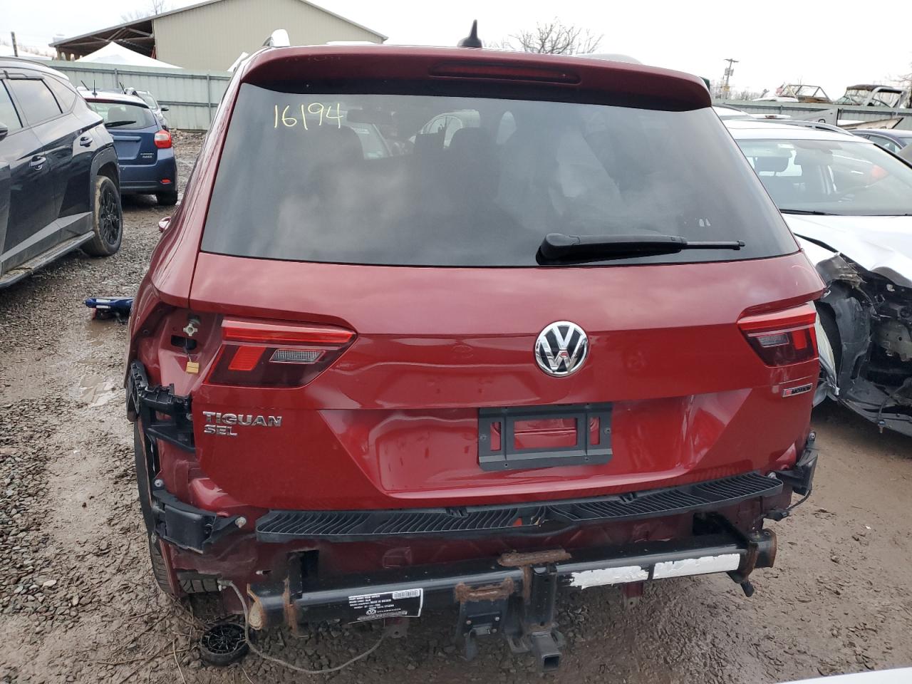 2019 Volkswagen Tiguan VIN 3VV2B7AX1KM051368 Copart auction photo, all over damage thumbnail 6