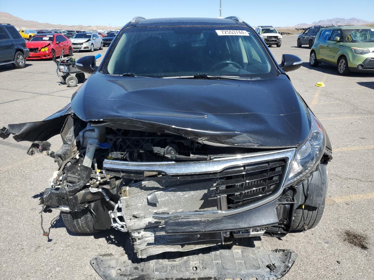 2014 KIA Sportage VIN KNDPCCA64E7599073 Copart auction photo, front end damage thumbnail 5
