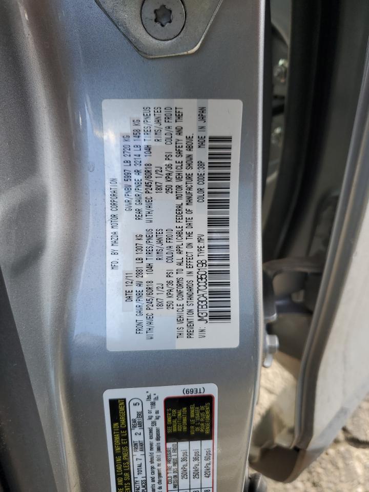 2012 Mazda CX-9 VIN JM3TB3CA7C0350198 Copart auction photo, front end damage thumbnail 13