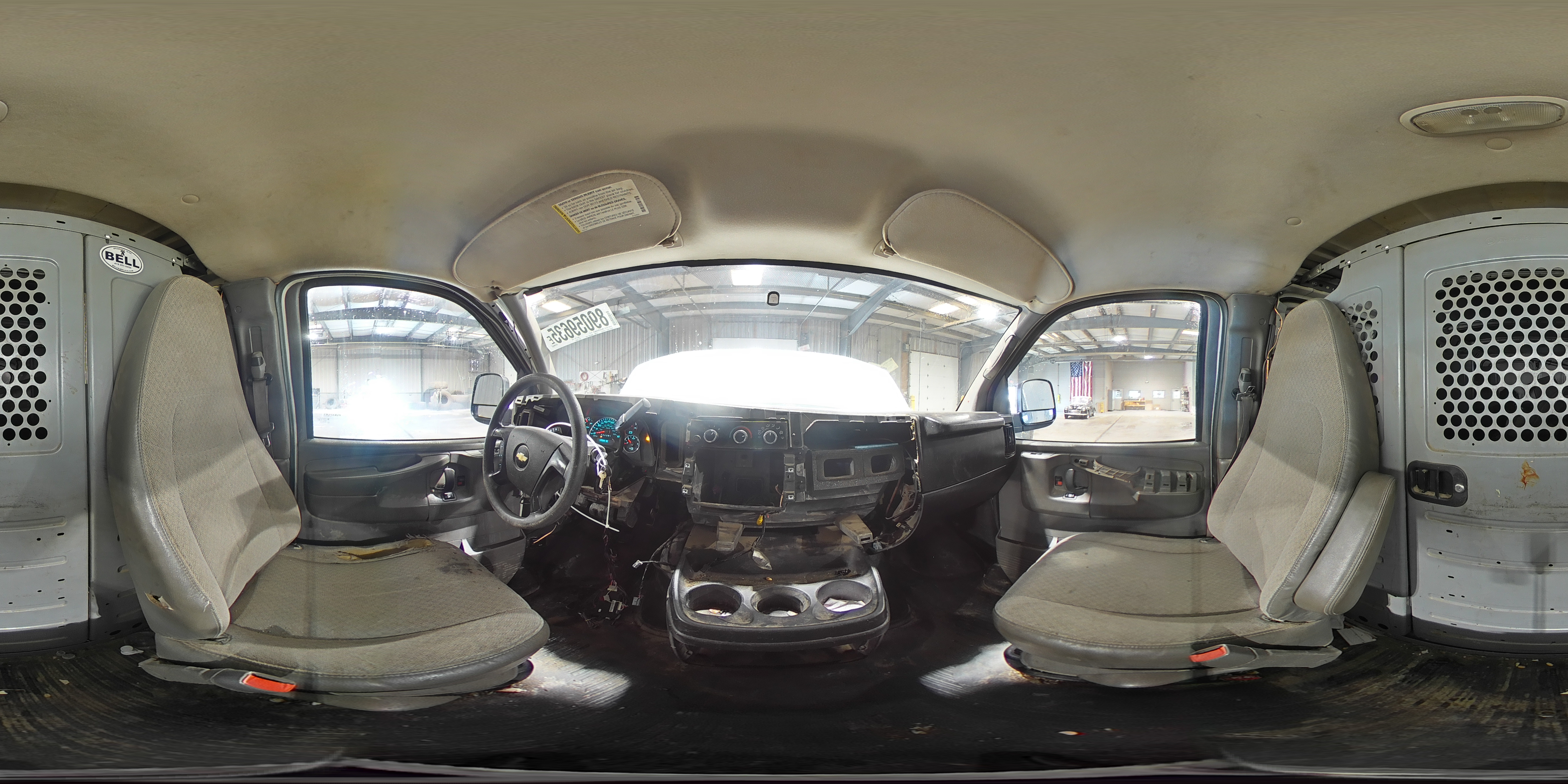2012 Chevrolet Express VIN 1GCWGFBA3C1163853 Copart auction photo, side damage thumbnail 13