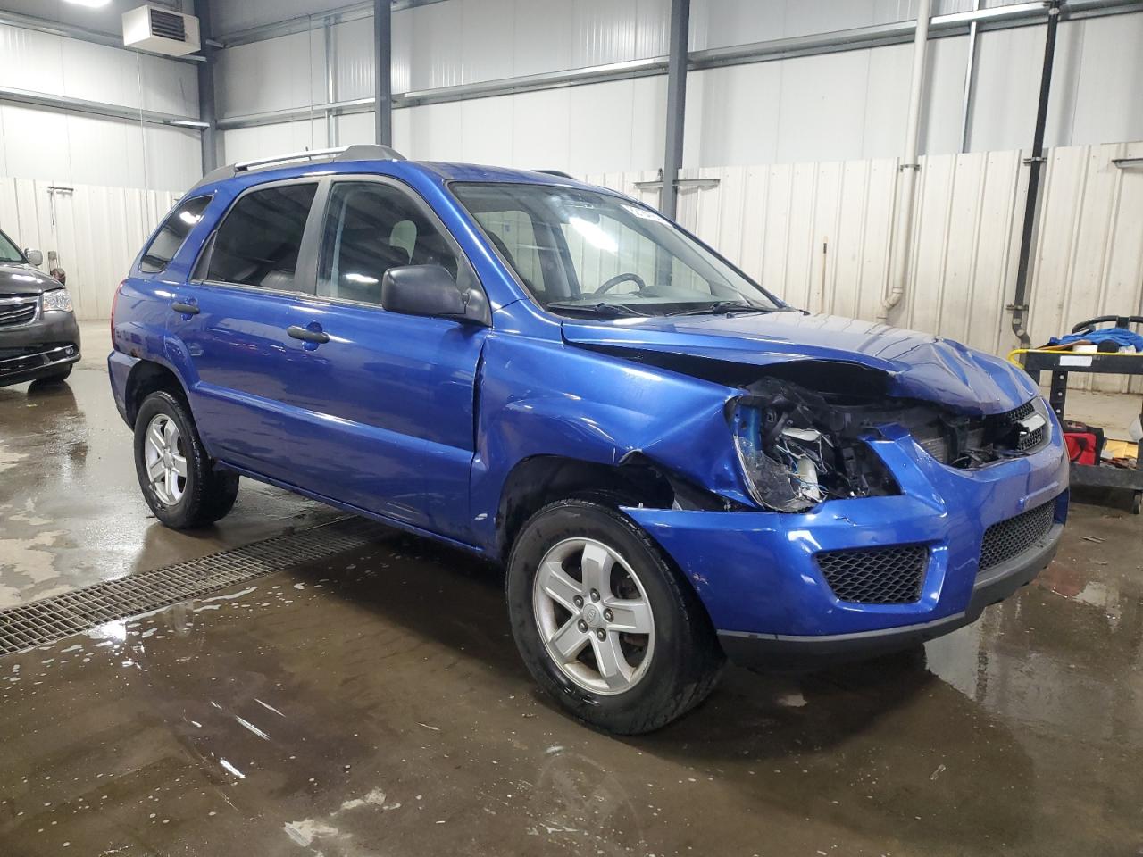 2009 KIA Sportage VIN KNDJE723697583197 Copart auction photo, front end / hail damage thumbnail 4