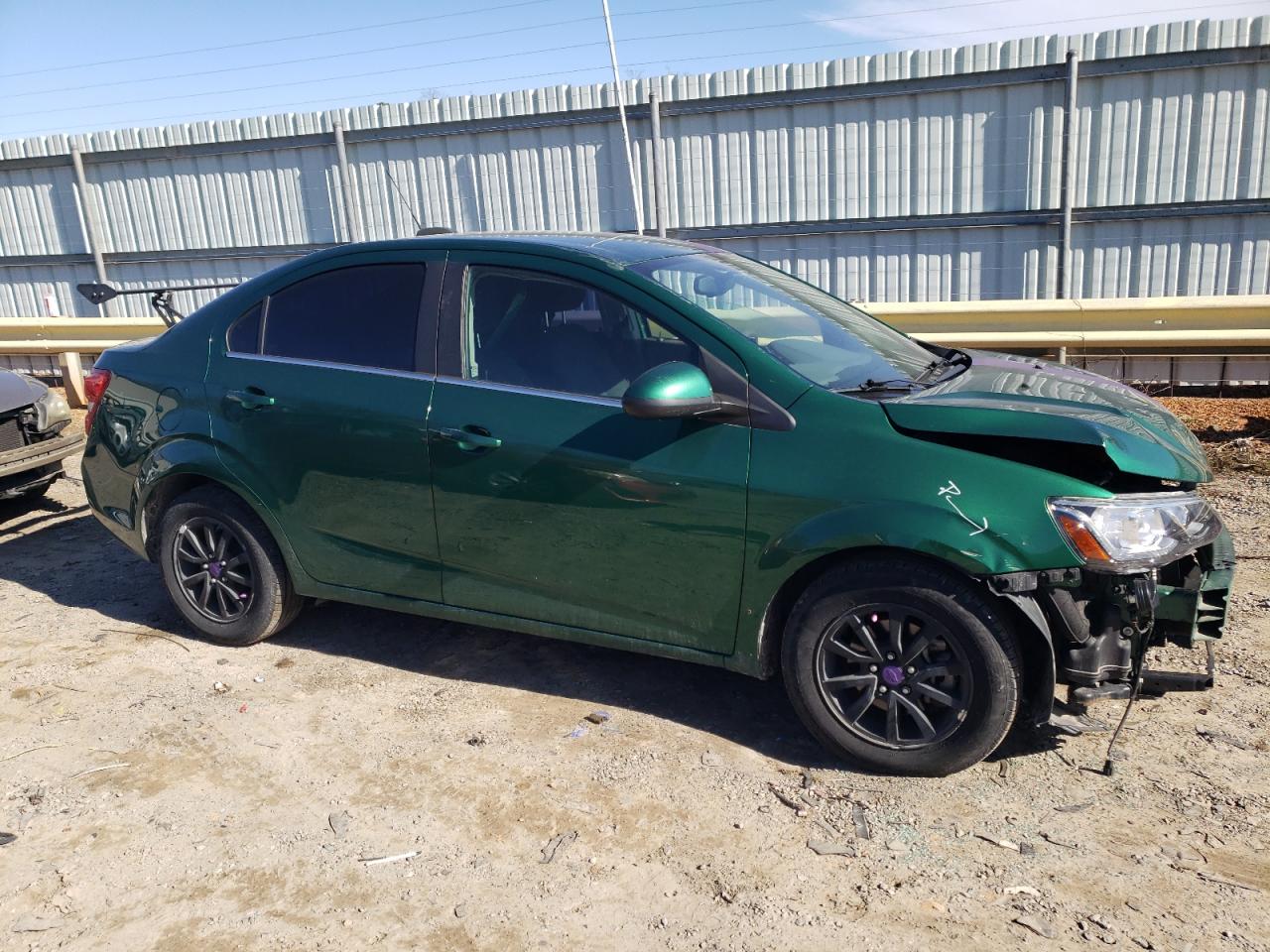 2018 Chevrolet Sonic VIN 1G1JD5SH1J4122782 Copart auction photo, front end / side damage thumbnail 4