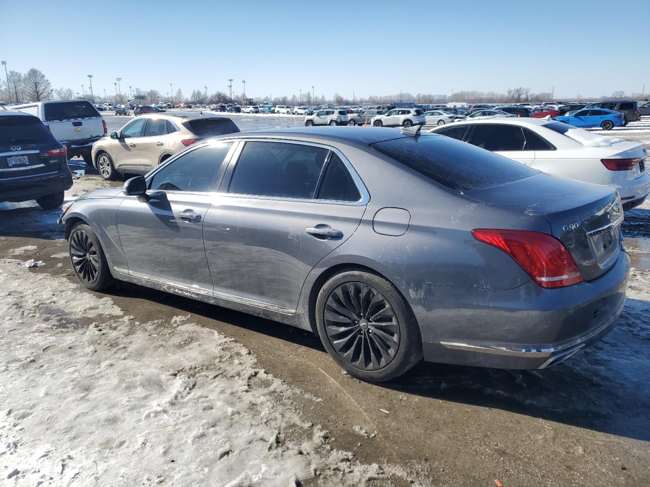 2017 Genesis G90 VIN KMHG54JH0HU023614 Copart auction photo, rear end / front end damage thumbnail 2
