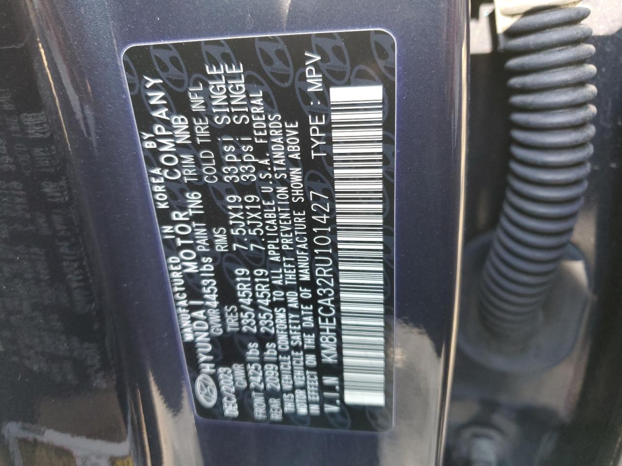 2024 Hyundai Kona VIN KM8HECA32RU101427 Copart auction photo, front end / minor dent/scratches damage thumbnail 13