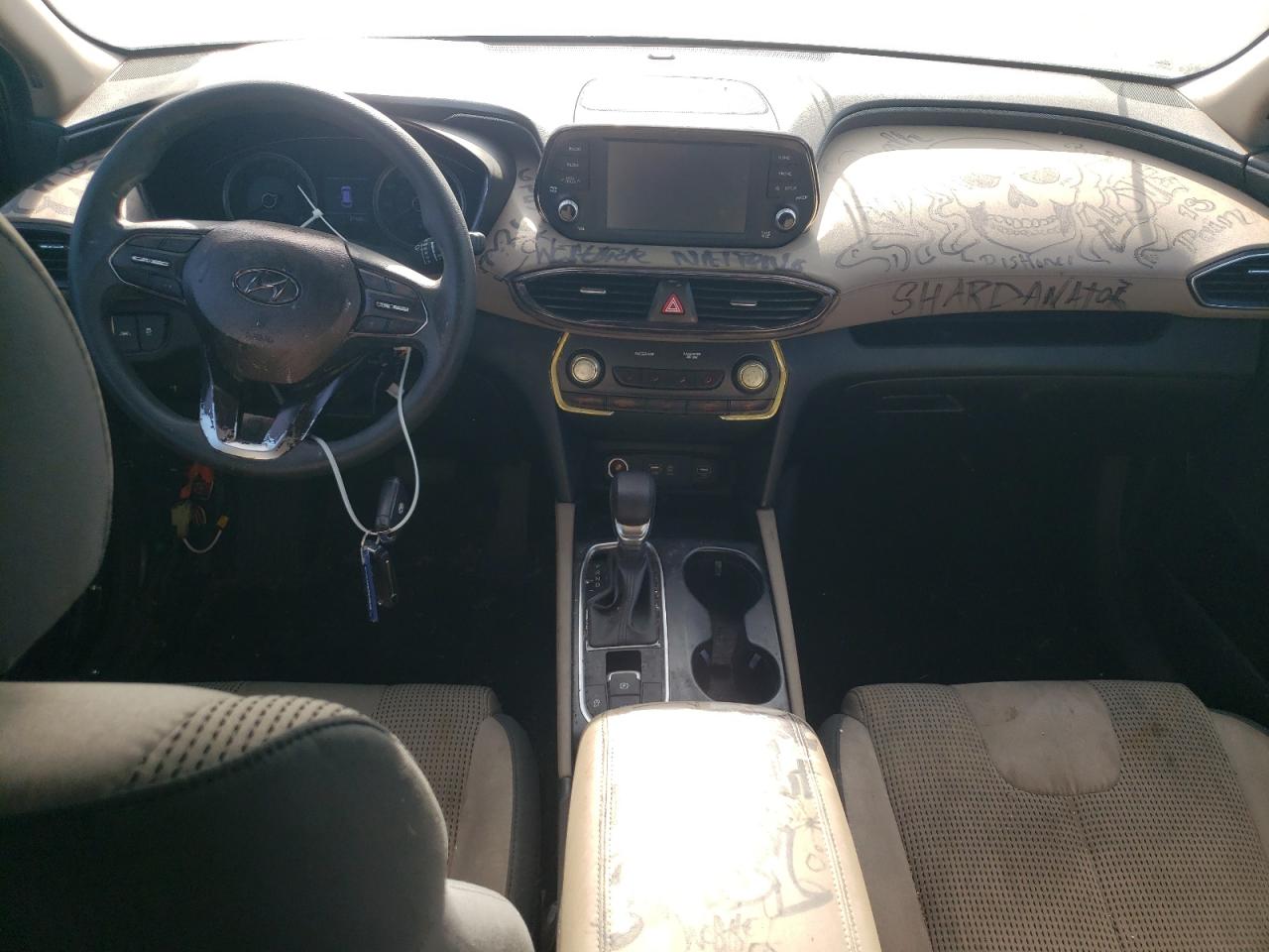 2019 Hyundai Santa Fe VIN 5NMS23AD7KH136070 Copart auction photo, all over / vandalism damage thumbnail 8