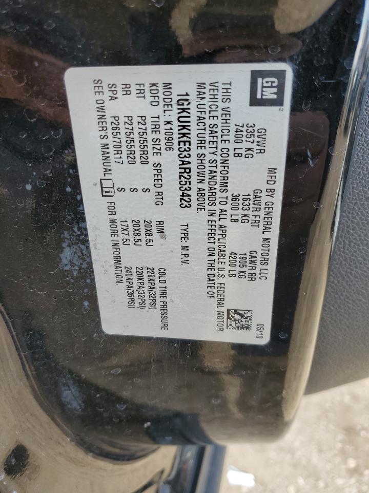 2010 GMC Yukon VIN 1GKUKKE33AR253423 Copart auction photo, front end damage thumbnail 13