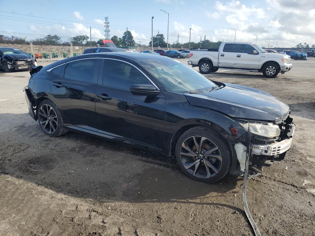 2021 Honda Civic VIN 19XFC2F87ME004456 Copart auction photo, all over damage thumbnail 4