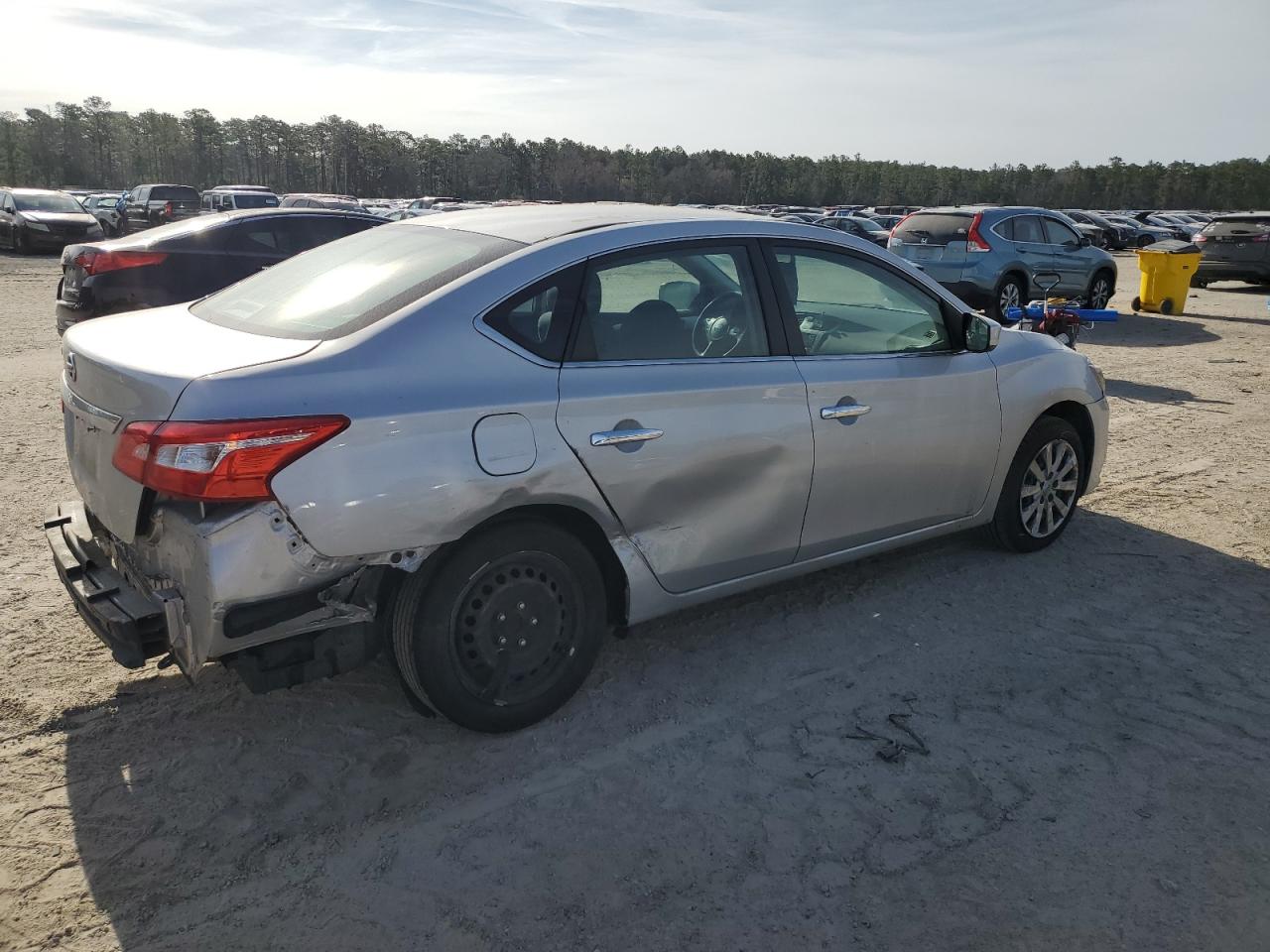 2018 Nissan Sentra VIN 3N1AB7AP0JY297249 Copart auction photo, rear end / side damage thumbnail 3