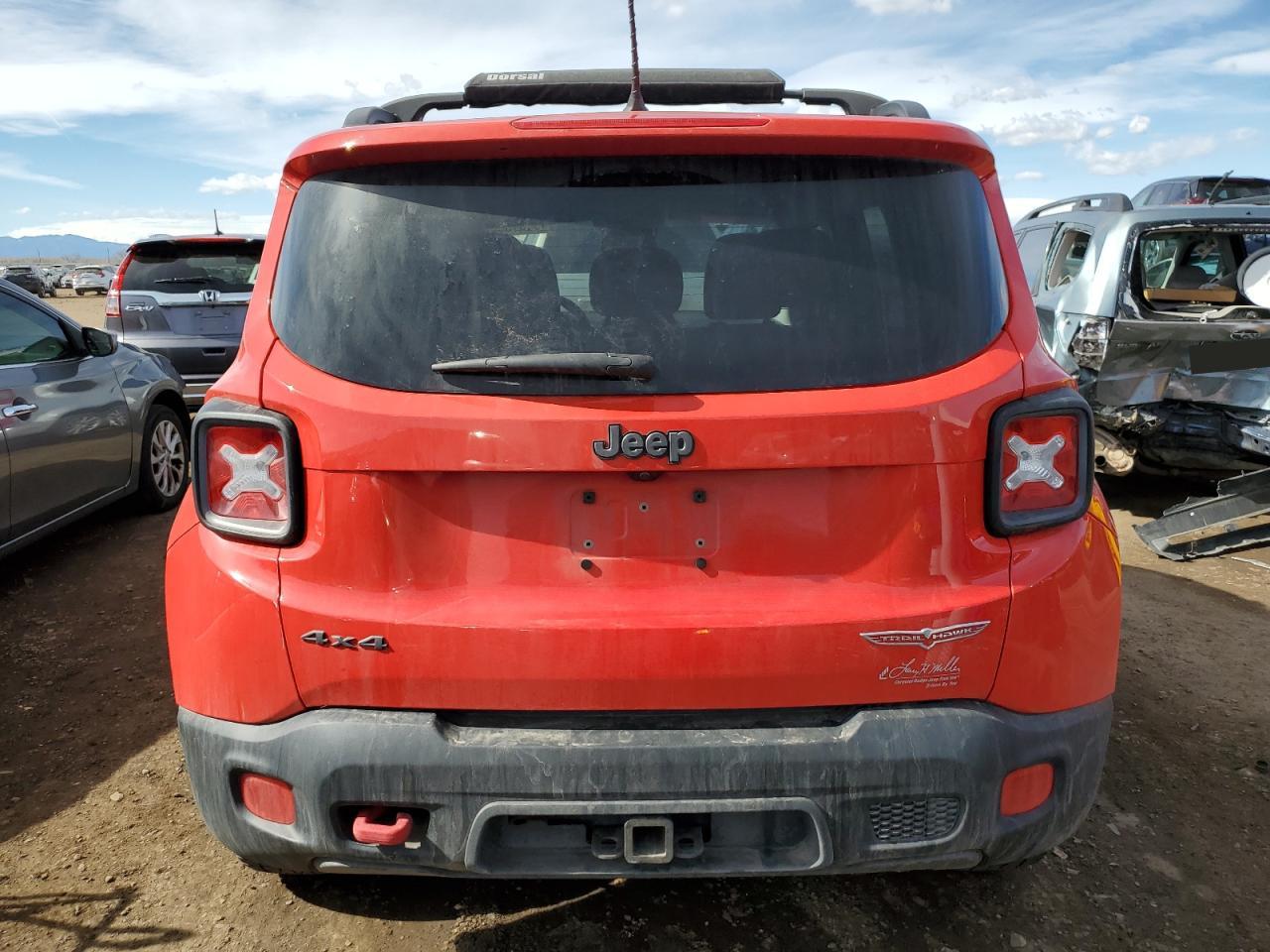 2017 Jeep Renegade VIN ZACCJBCB6HPF40784 Copart auction photo, front end damage thumbnail 6