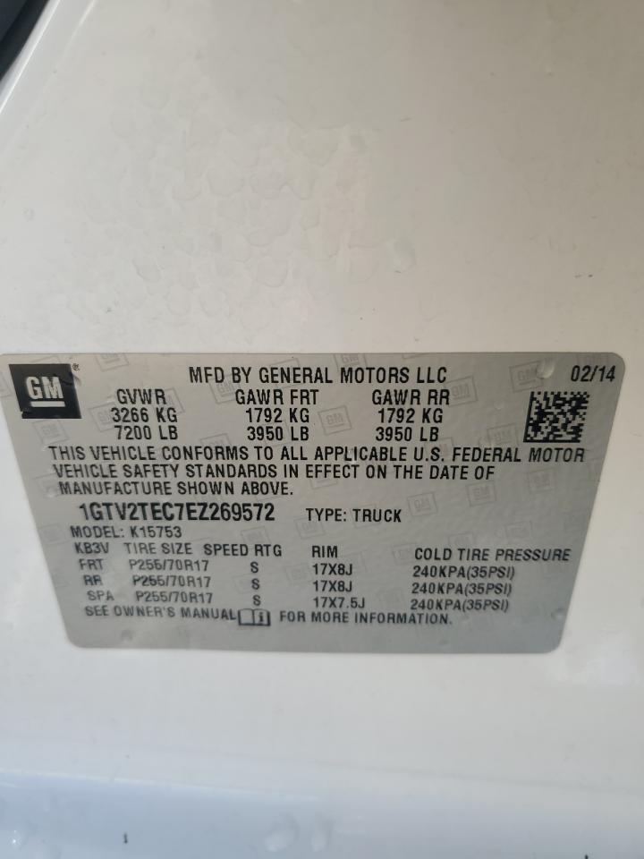 2014 GMC Sierra VIN 1GTV2TEC7EZ269572 Copart auction photo, front end damage thumbnail 12