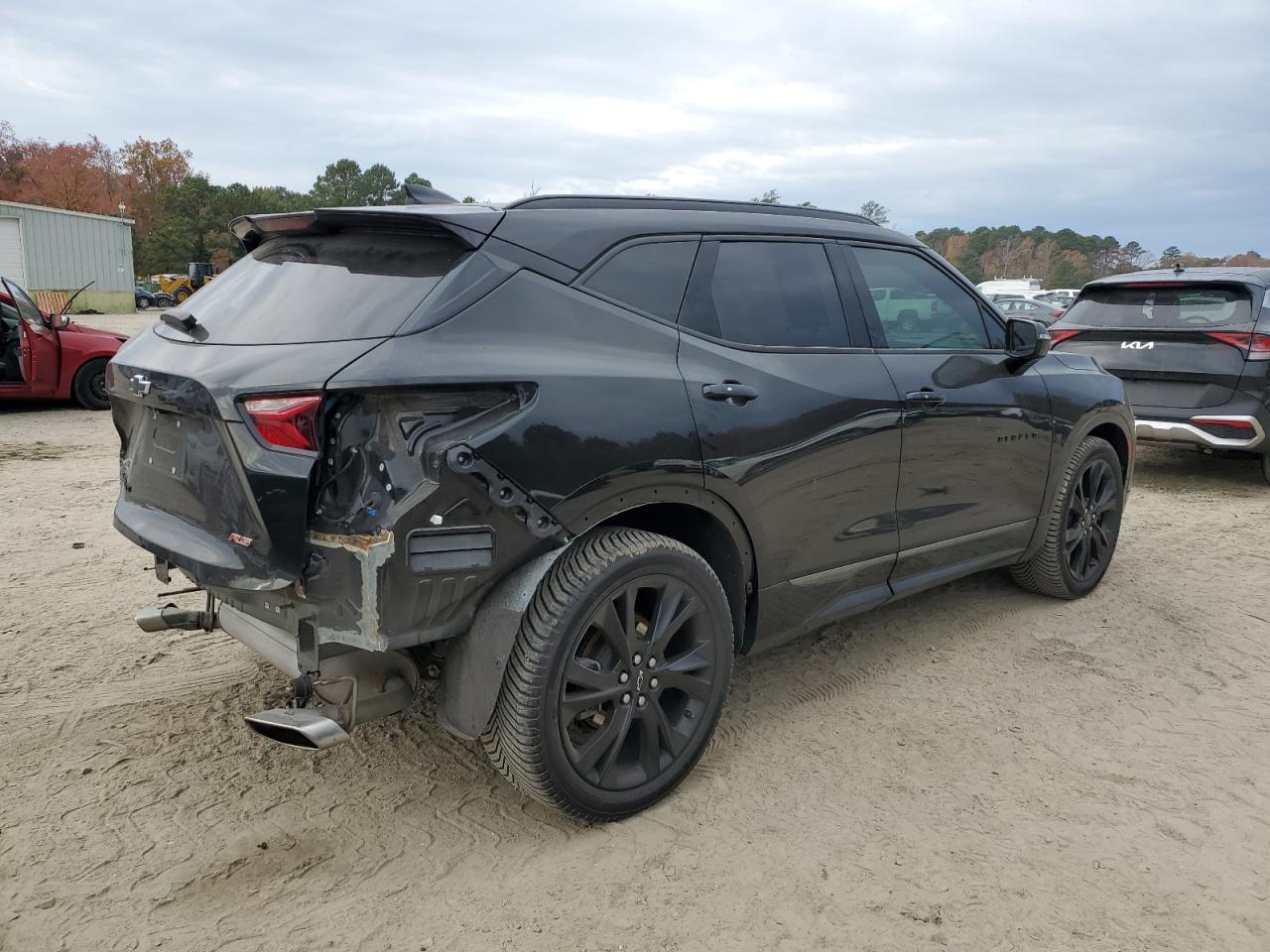 2022 Chevrolet Blazer VIN 3GNKBKRS1NS114776 Copart auction photo, rear end damage thumbnail 3