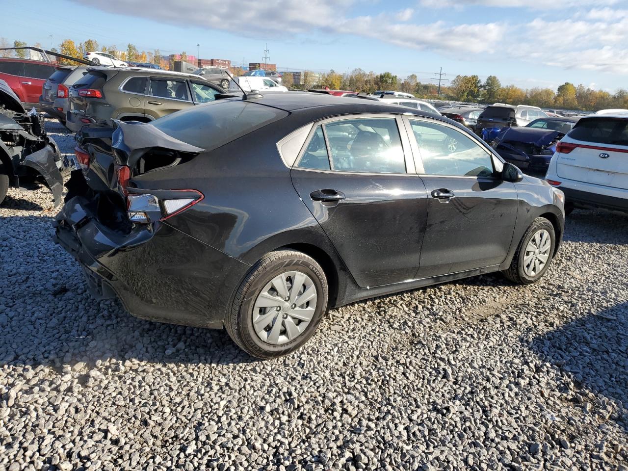2020 KIA Rio VIN 3KPA24AD6LE355404 Copart auction photo, rear end / front end damage thumbnail 3