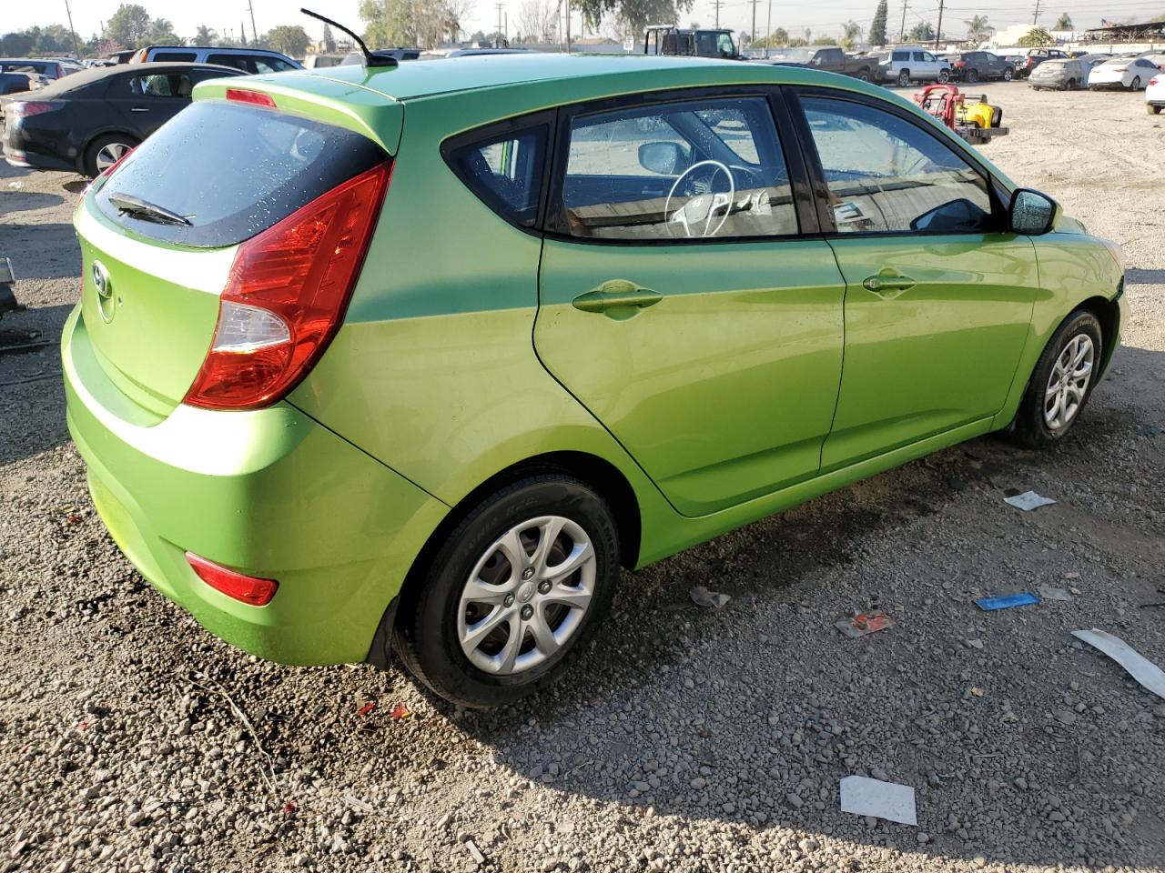 2013 Hyundai Accent VIN KMHCT5AEXDU138375 Copart auction photo, mechanical damage thumbnail 3