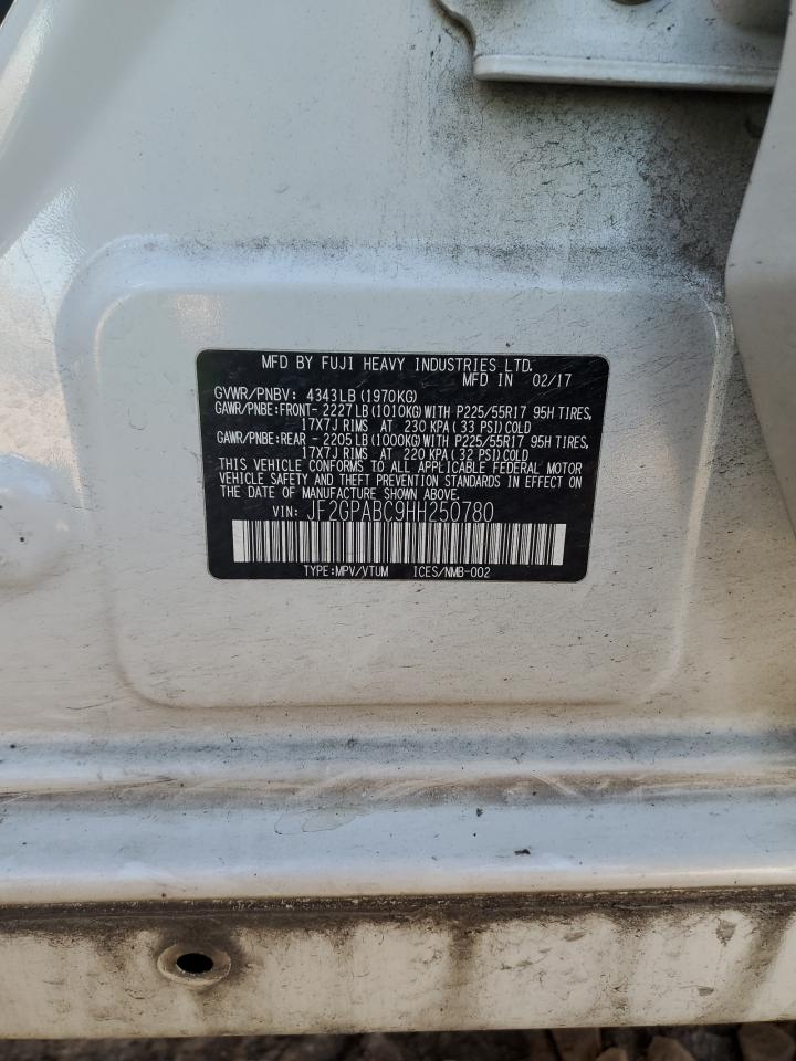 2017 Subaru XV VIN JF2GPABC9HH250780 Copart auction photo, front end damage thumbnail 13