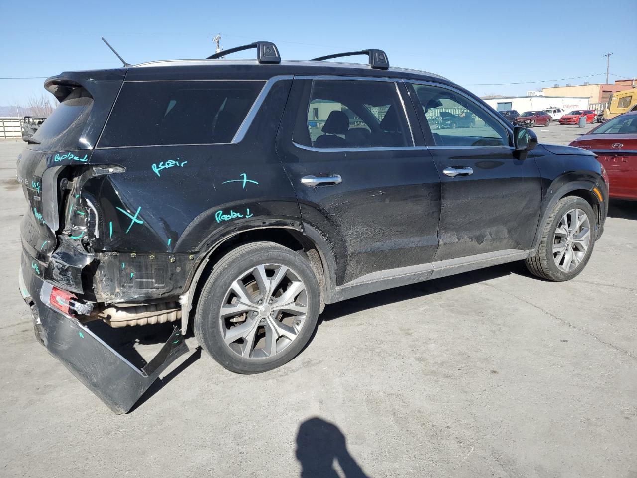 2021 Hyundai Palisade VIN KM8R3DHE5MU194301 Copart auction photo, rear end / front end damage thumbnail 3