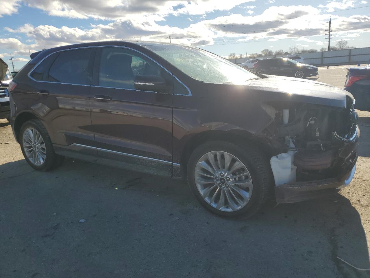 2020 Ford Edge VIN 2FMPK4K96LBB17589 Copart auction photo, front end / mechanical damage thumbnail 4