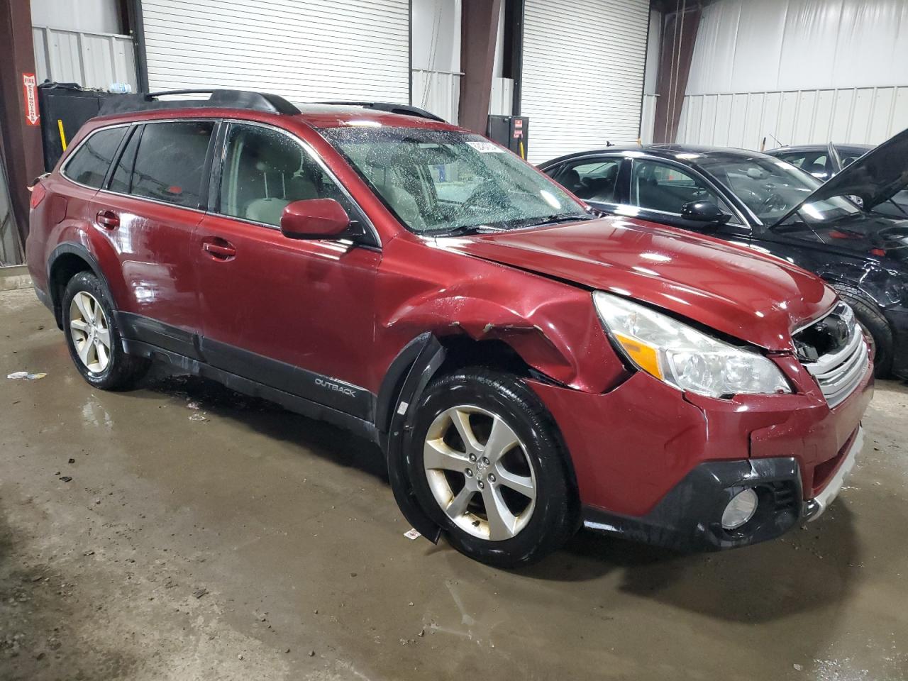2014 Subaru Outback VIN 4S4BRBLC1E3216330 Copart auction photo, front end / side damage thumbnail 4