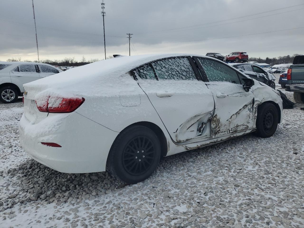 2019 Chevrolet Cruze VIN 1G1BJ5SM2K7101868 Copart auction photo, side / front end damage thumbnail 3
