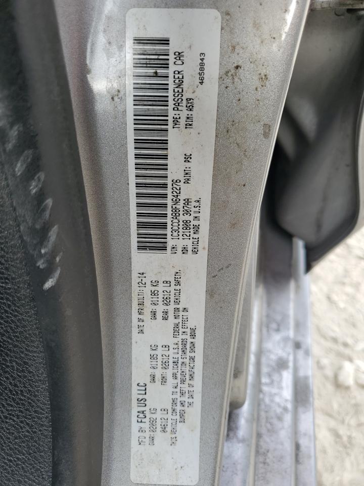 2015 Chrysler 200 VIN 1C3CCCAB8FN642276 Copart auction photo, front end / minor dent/scratches damage thumbnail 12