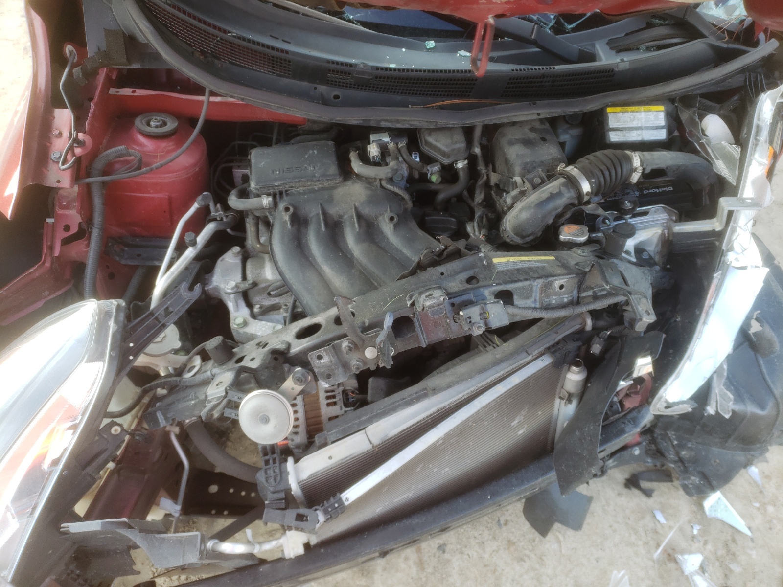 2017 Nissan Versa VIN 3N1CN7APXHL846043 Copart auction photo, front end / undercarriage damage thumbnail 7