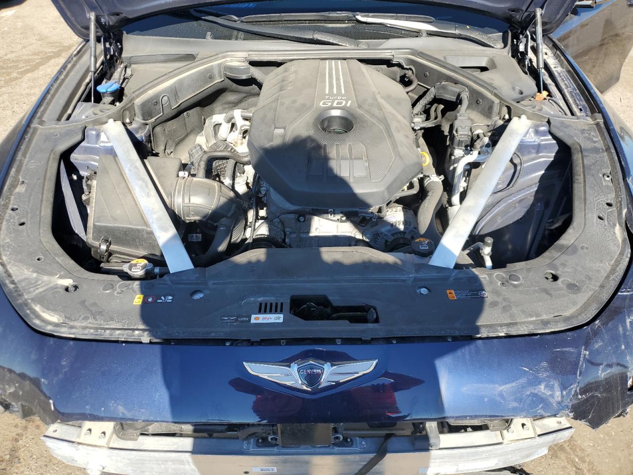2023 Genesis G70 VIN KMTG34TA2PU121358 Copart auction photo, front end / side damage thumbnail 11