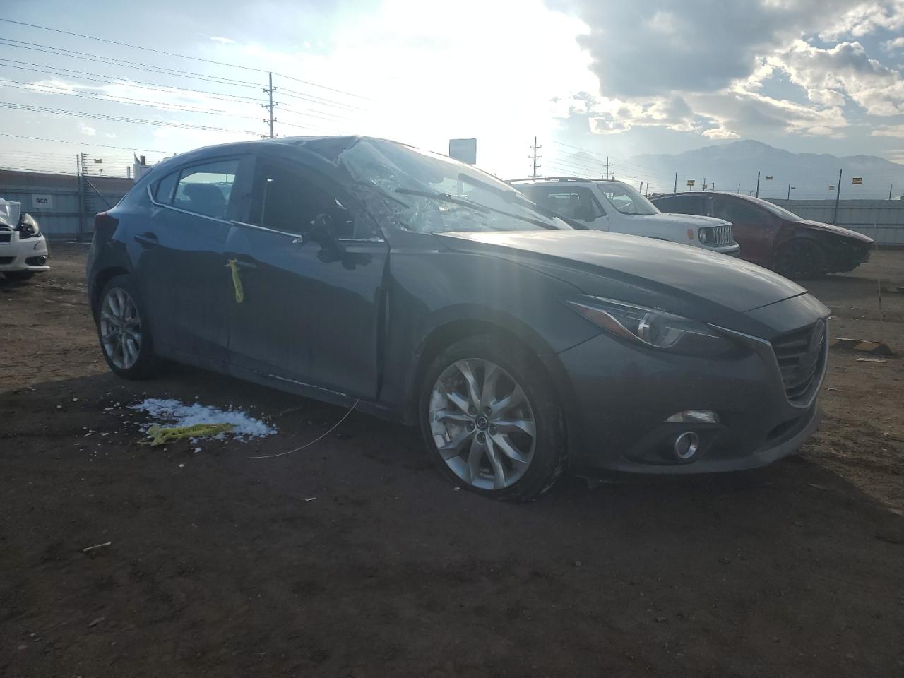 2016 Mazda 3 VIN JM1BM1N32G1287223 Copart auction photo, top/roof / side damage thumbnail 4