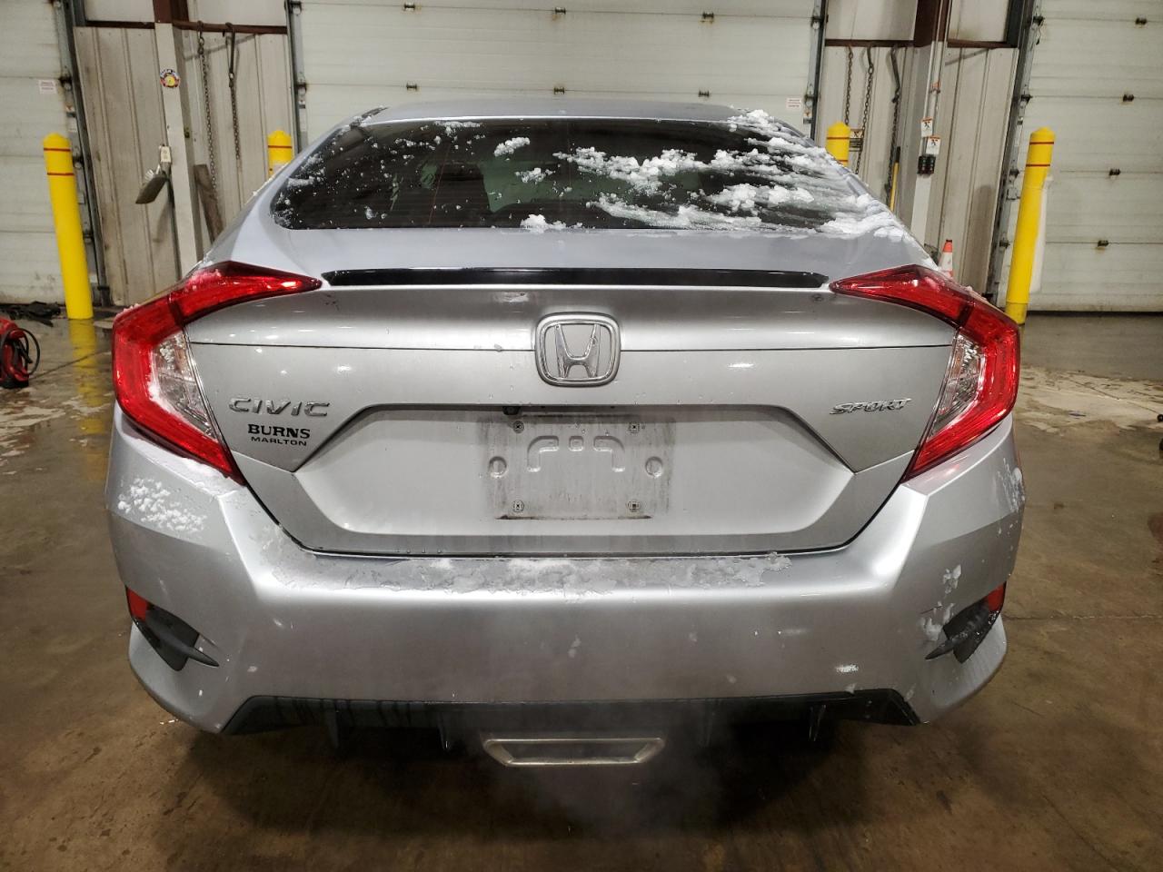 2020 Honda Civic VIN 2HGFC2F8XLH583091 Copart auction photo, rear end / side damage thumbnail 6