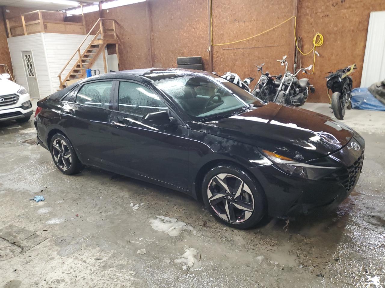2023 Hyundai Elantra VIN KMHLS4AG0PU430992 Copart auction photo, side / front end damage thumbnail 4