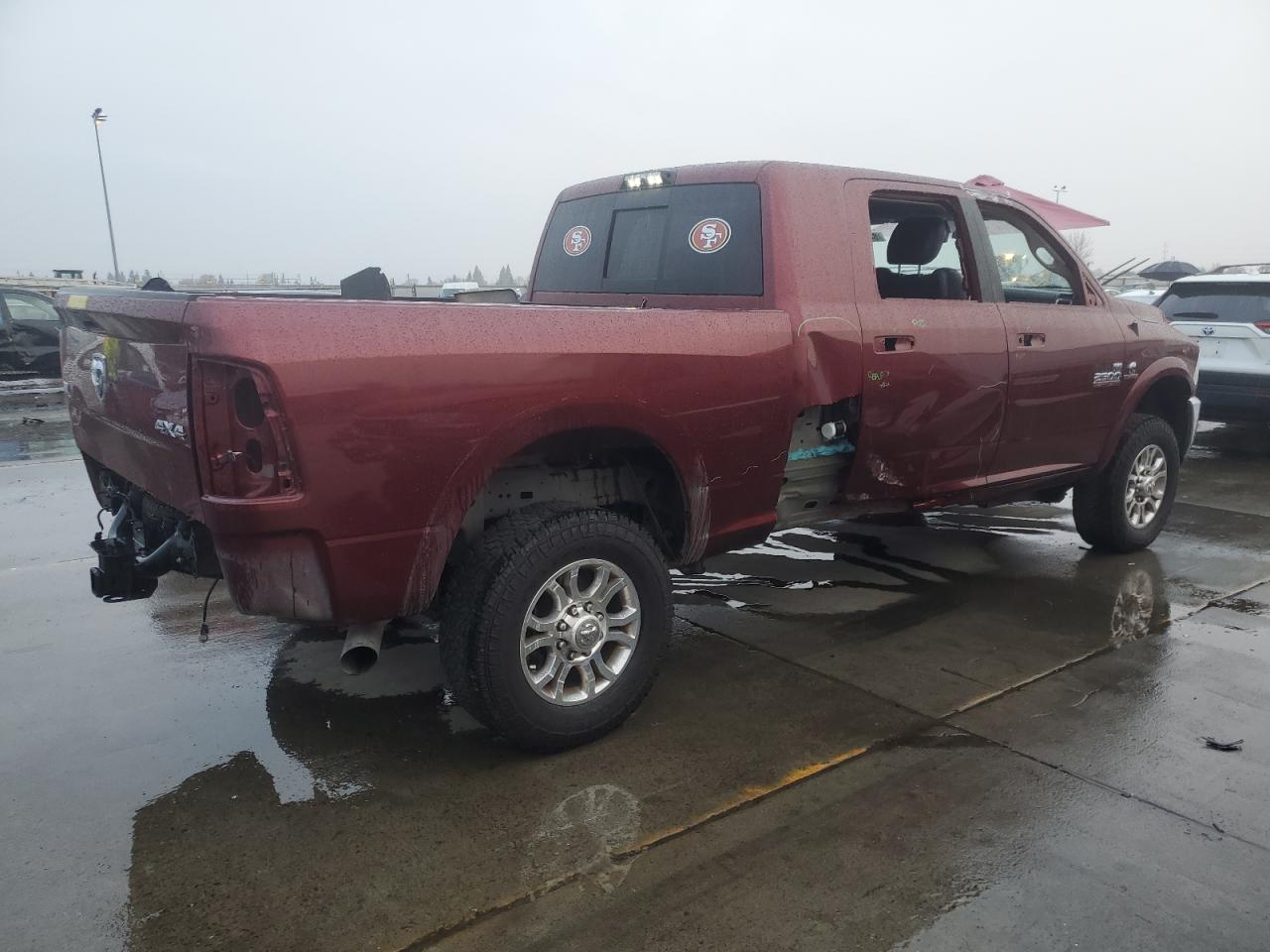 2018 RAM 2500 VIN 3C6UR5NL2JG106414 Copart auction photo, side damage thumbnail 3