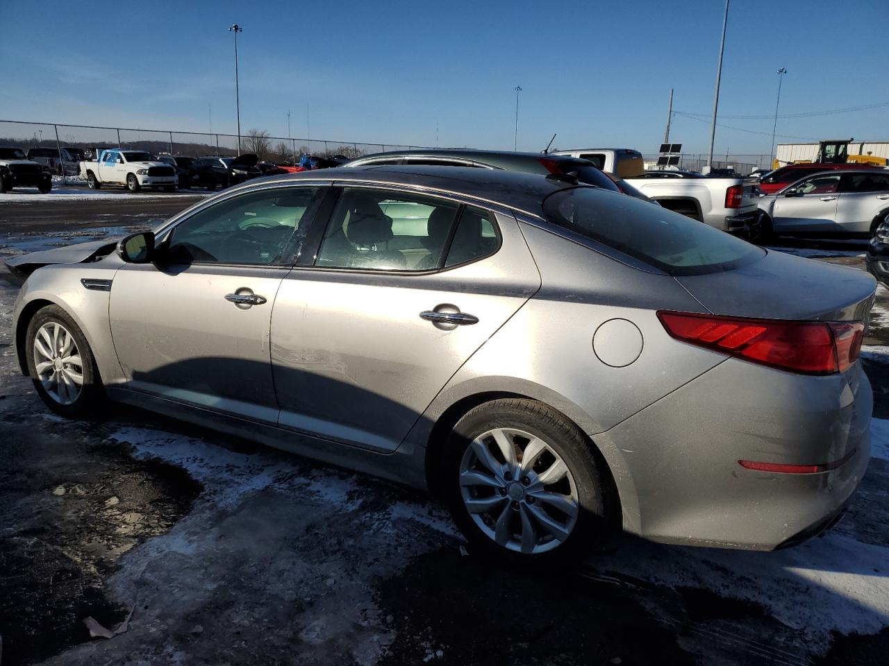 2014 KIA Optima VIN 5XXGN4A79EG326307 Copart auction photo, front end damage thumbnail 2
